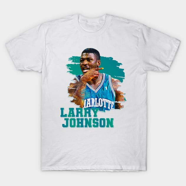 Larry johnson | charlotte hornets T-Shirt by Aloenalone